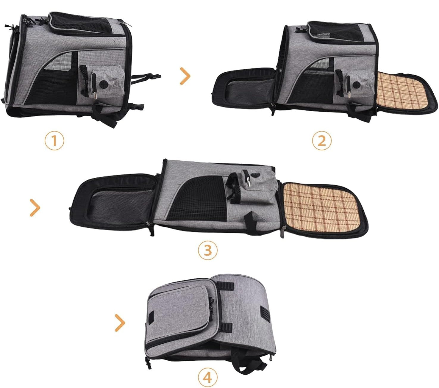 Sac à dos extensible et ventilé pour chats