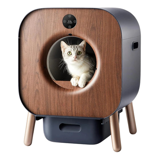 Litière Autonettoyante Automatique CatHaven – Système motorisé avec capteurs, bac grand volume