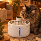 Fontaine à Eau Automatique pour Chats de 2,5 L avec Purificateur d'Eau
