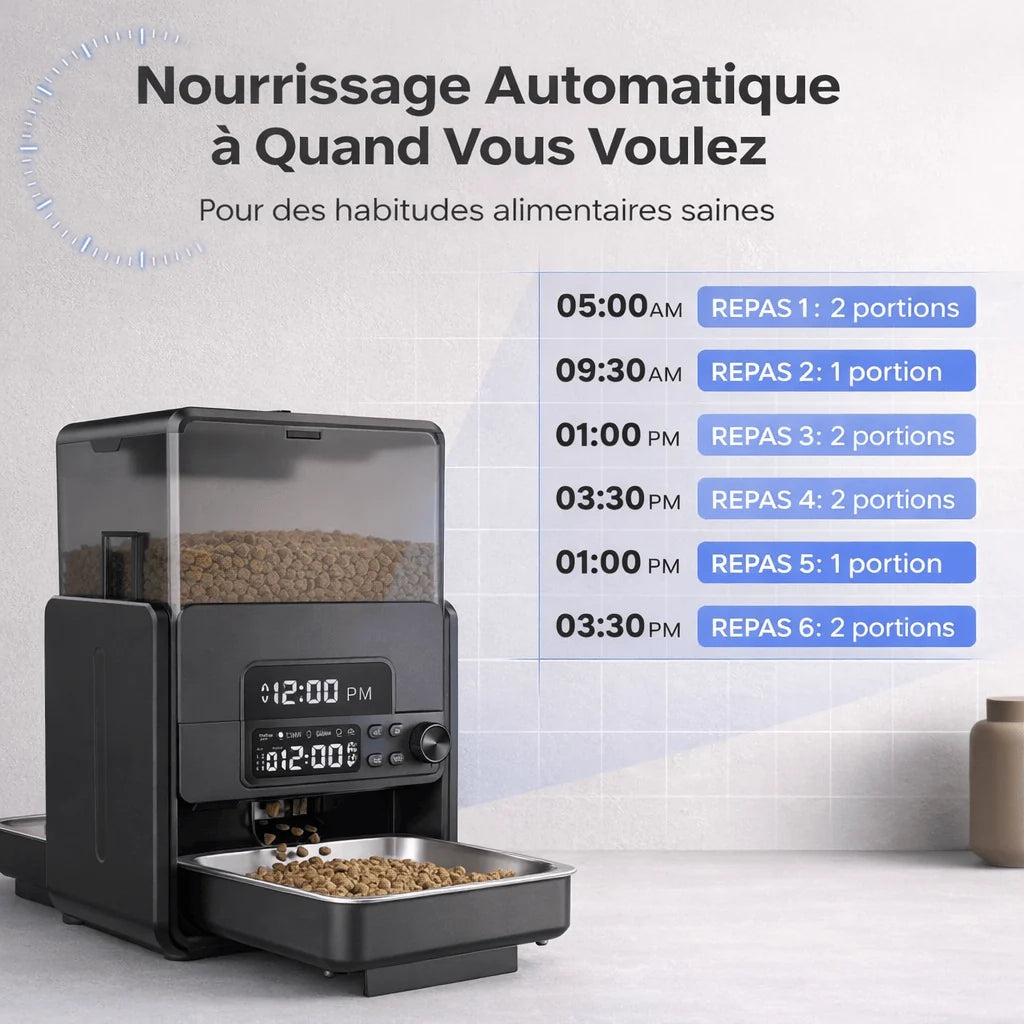Distributeur de Croquettes Connecté WiFi | Appli Smartphone