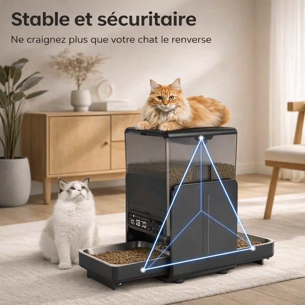 Distributeur de Croquettes Connecté WiFi | Appli Smartphone