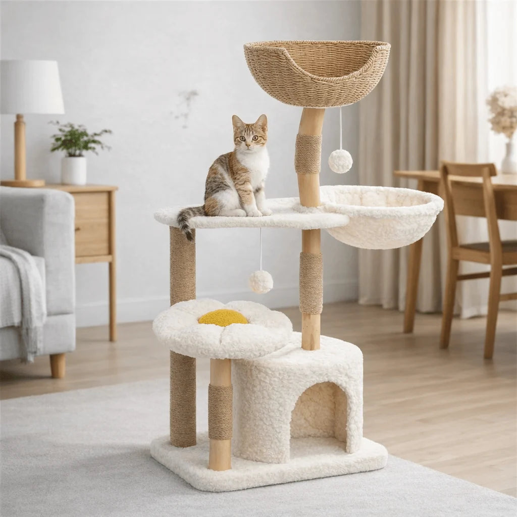 Petit Arbre à Chat de Luxe avec Niche | CatHaven