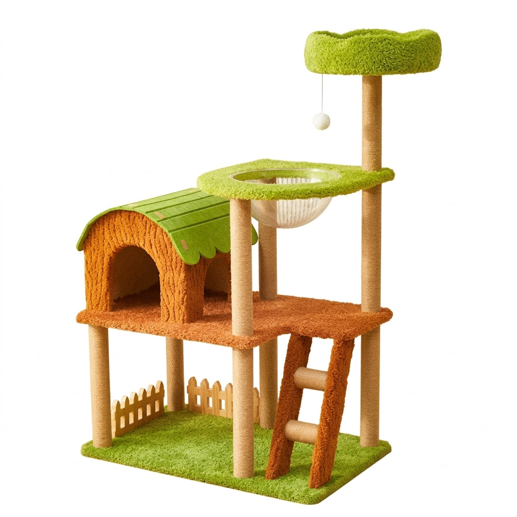 Arbre à Chat Jungle Paradis, Plusieurs Niveaux | CatHaven
