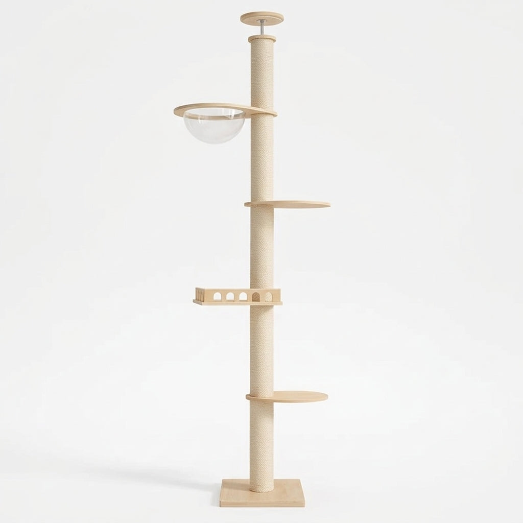 Arbre à Chat Plafond Réglable, Stable | CatHaven