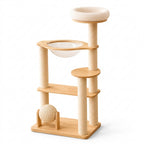 Arbre à Chat Scandinave en Bois Clair | CatHaven