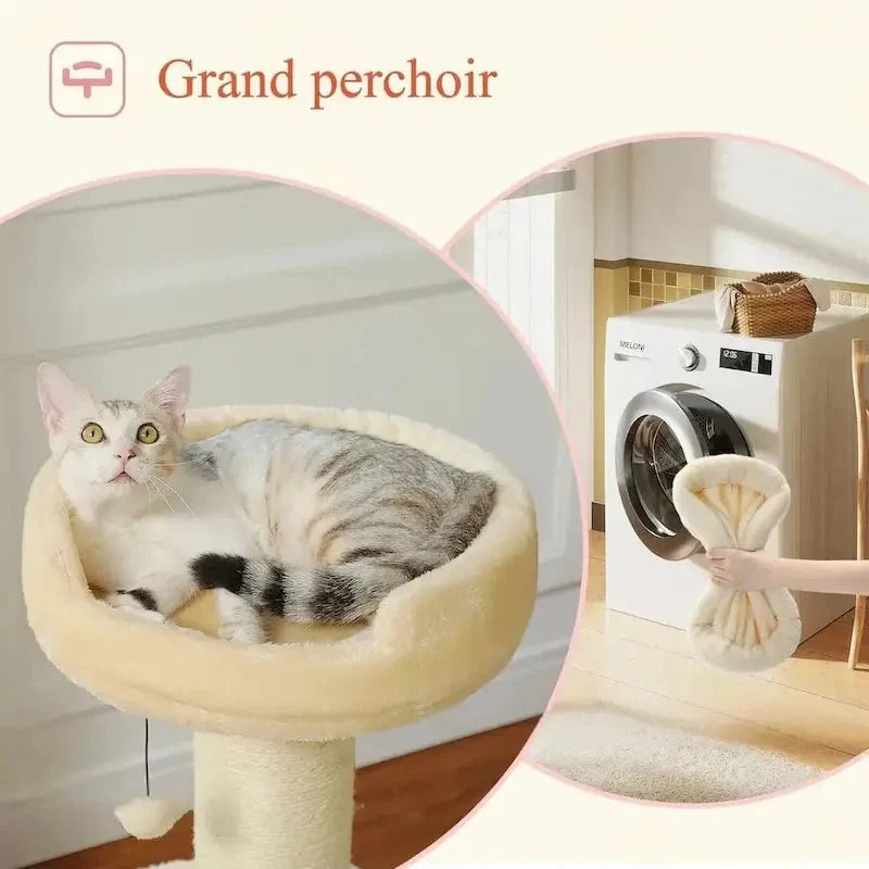 Arbre à chat avec griffoir - Anti griffes canapés | ChatZen