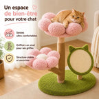 Arbre à chat floral en bois massif - Design | FloraNest