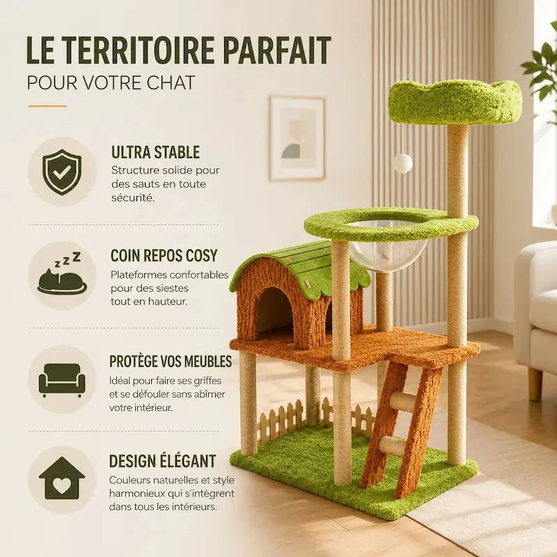 Arbre à chat Jungle Paradis - Multi-niveaux | Nekko