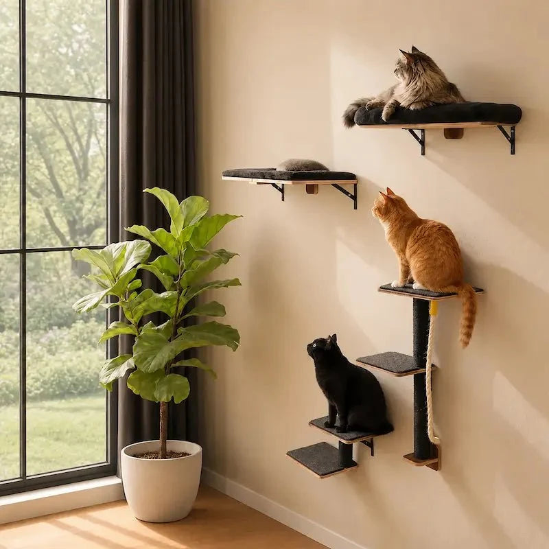 Arbre à chat mural 5-en-1 - Gain de place | PurrHouse