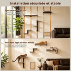 Arbre à chat mural 5-en-1 - Gain de place | PurrHouse