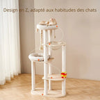 Arbre à chat natura - Bois naturel solide | Luminia