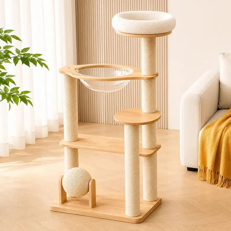Arbre à chat scandinave - Élégant & stable | NekoHome