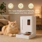 Distributeur automatique eau et croquettes chat - Contrôle à distance | FeedPro