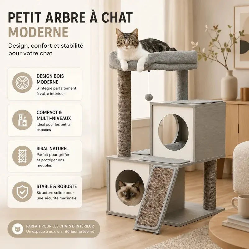 Petit arbre à chat moderne - Stable | UrbanNest