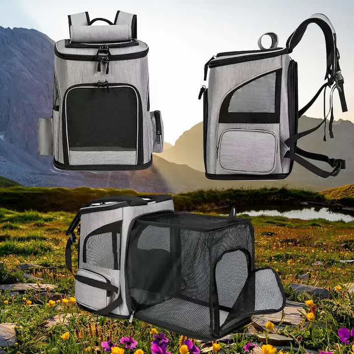 Sac à dos extensible et ventilé pour chats